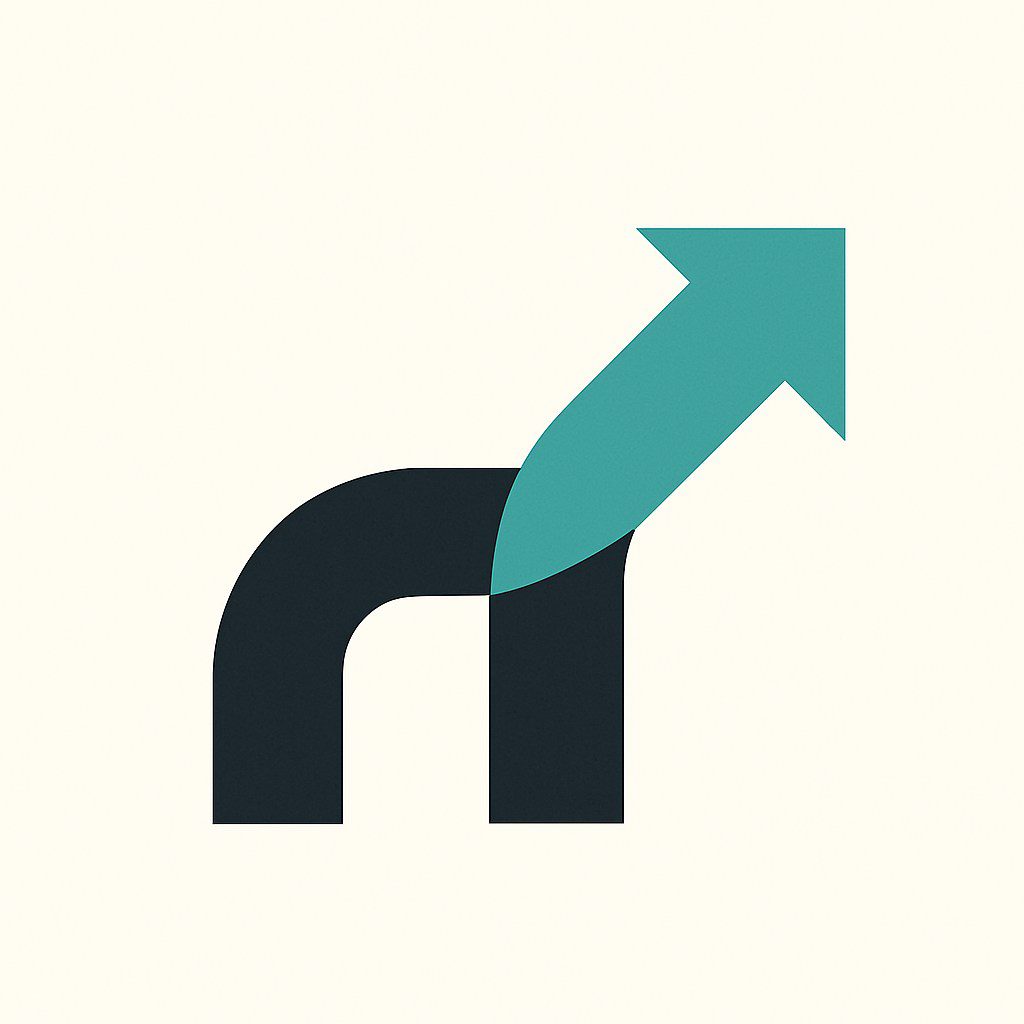 Geometric arrow bending into a new direction.