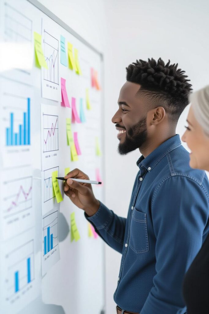 
Creative Brainstorming helps small business teams maximize strategy sessions. All meetings should have a whiteboard available to inspire interactive contribution from all attendees. 