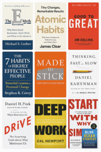 Mini covers of some of the Books we will digest into Action and Knowledge