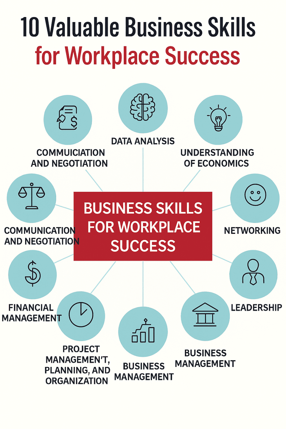 Diagram showing communication, financial thinking, and leadership skills in a hexagonal StreetMBA framework.